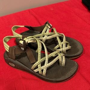 Chaco Green and Brown Sandals